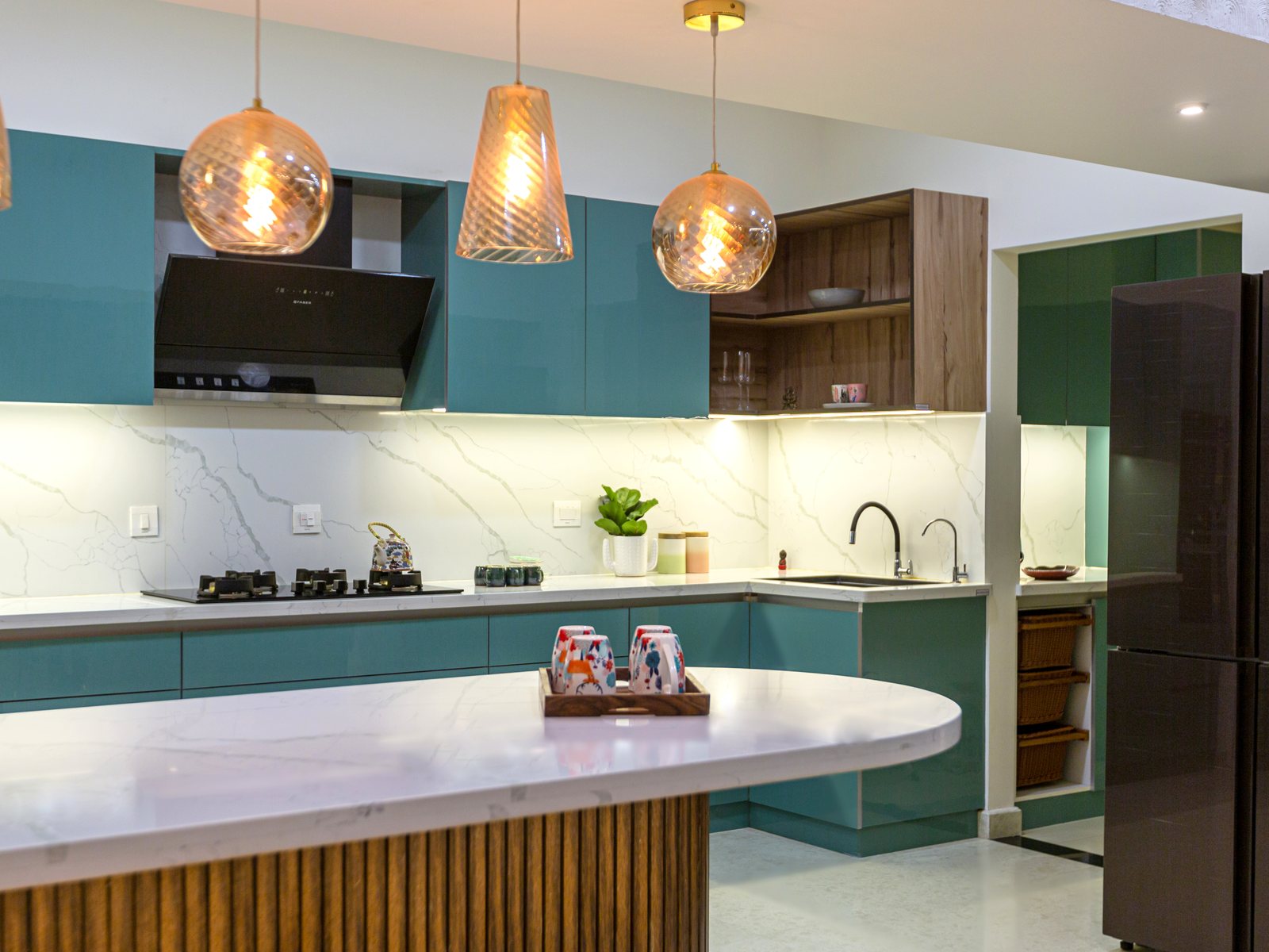 Tranquil Tones Kitchen Island